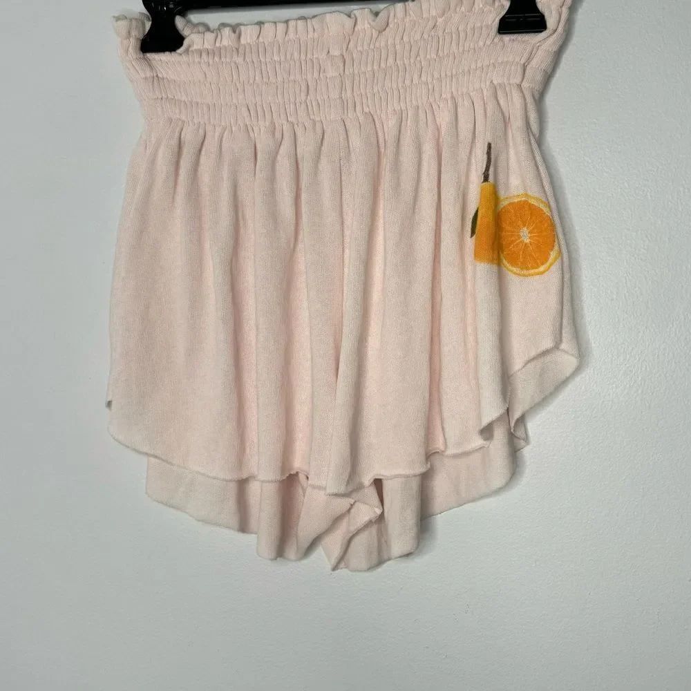 Wildfox ruffle orange print shorts size XS